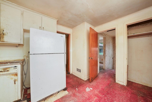 kitchen with white fridge