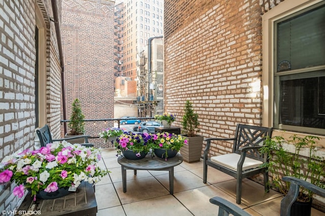 balcony with a view of city