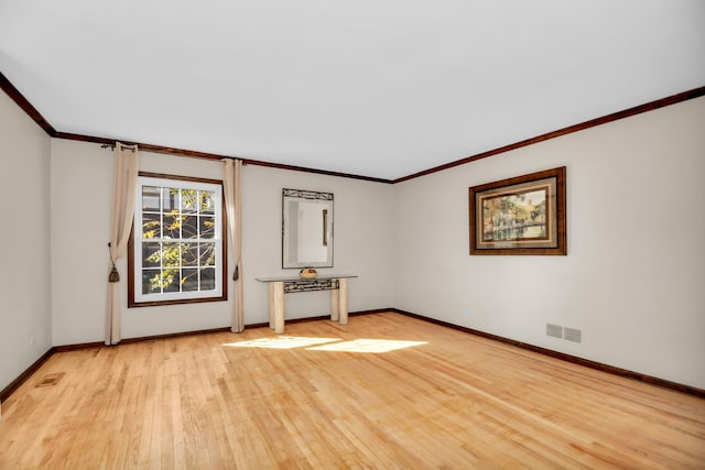 empty room featuring light wood-type flooring