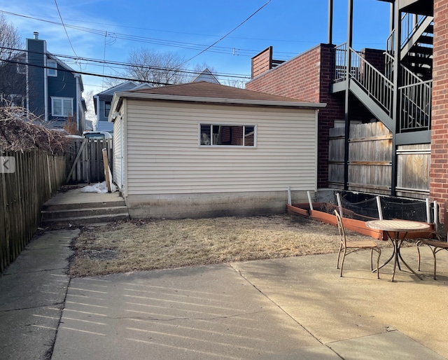 back of property with a patio area