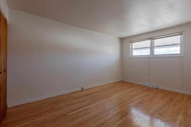 empty room featuring light hardwood / wood-style flooring