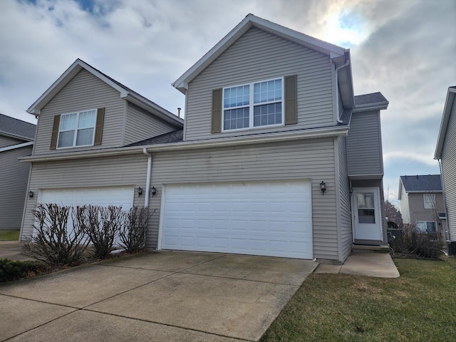 front of property featuring a garage