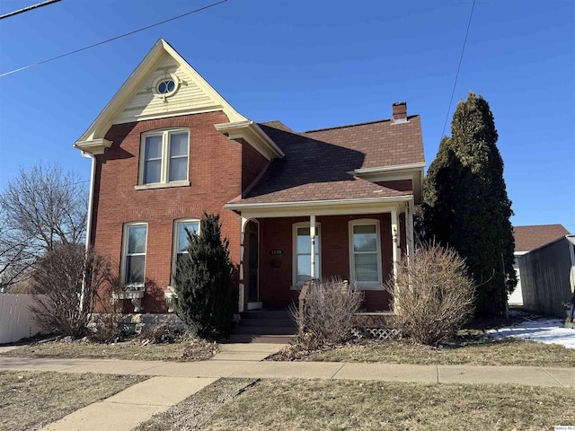 view of front of property with a porch