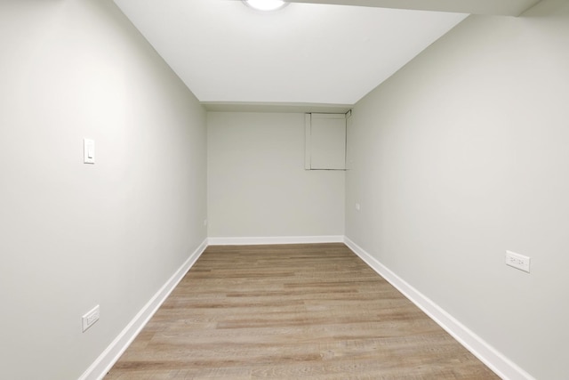 empty room featuring light wood-type flooring