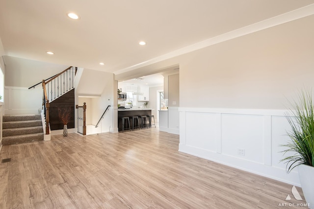 interior space featuring light hardwood / wood-style flooring