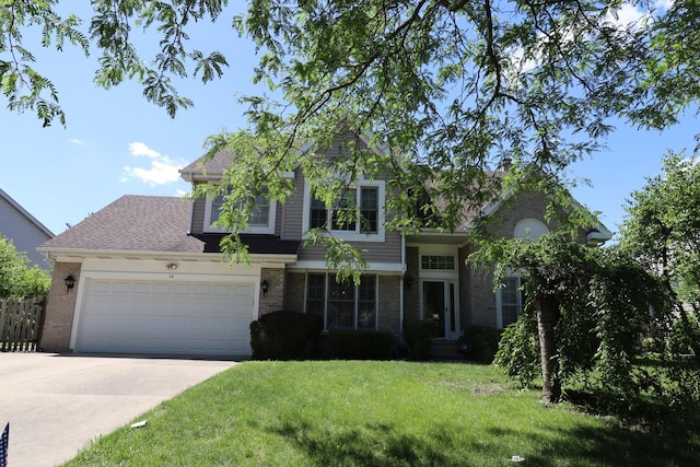 view of front of house with a front lawn