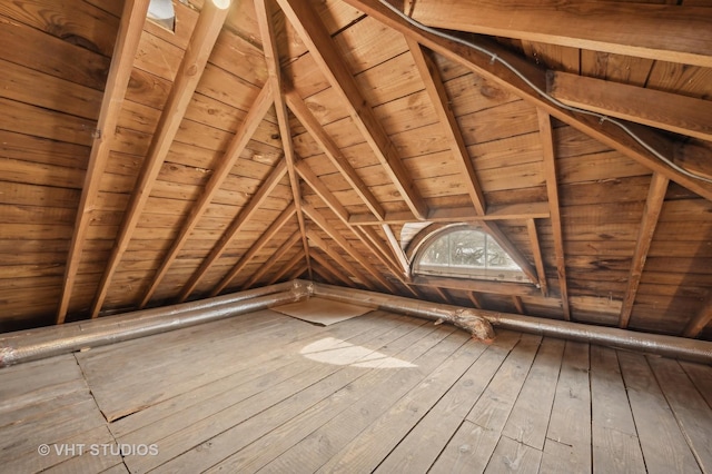 view of attic