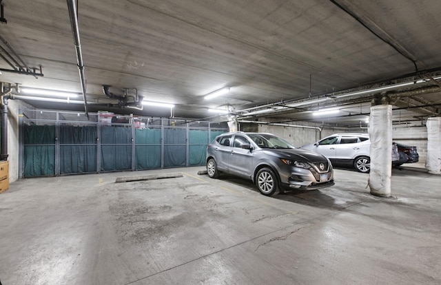 view of parking garage