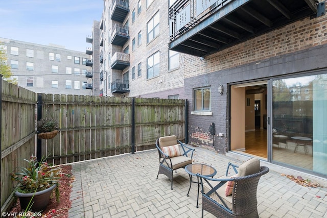 view of patio with fence