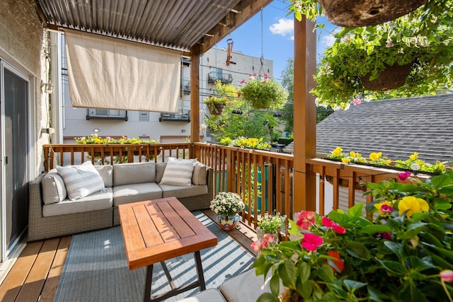 balcony with outdoor lounge area