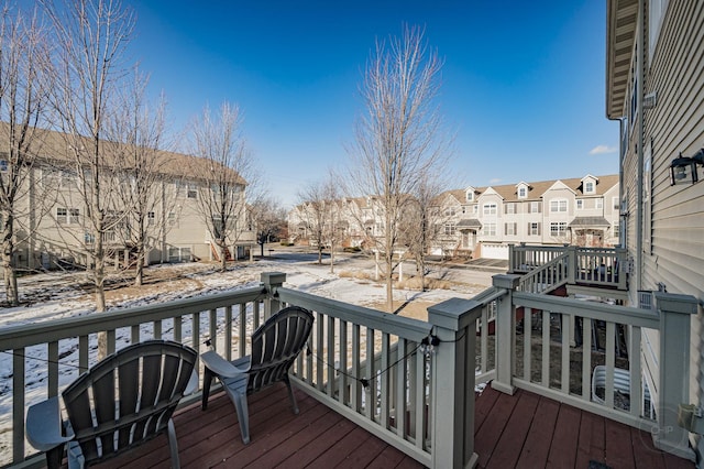 3460 Bradbury Cir, Aurora, IL 60504 - wooden deck featuring a residential view