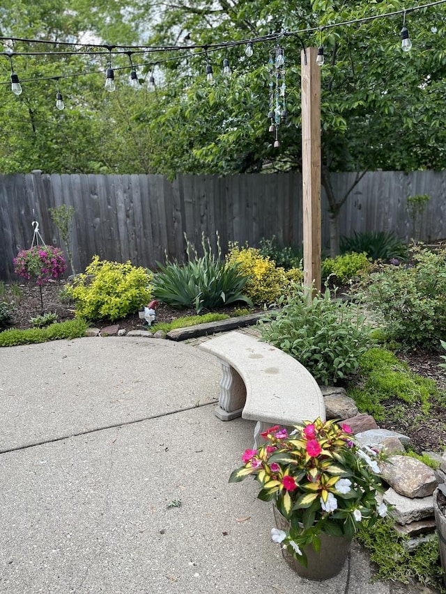 view of yard with a patio area