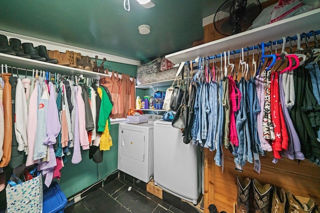 laundry area featuring washer and dryer