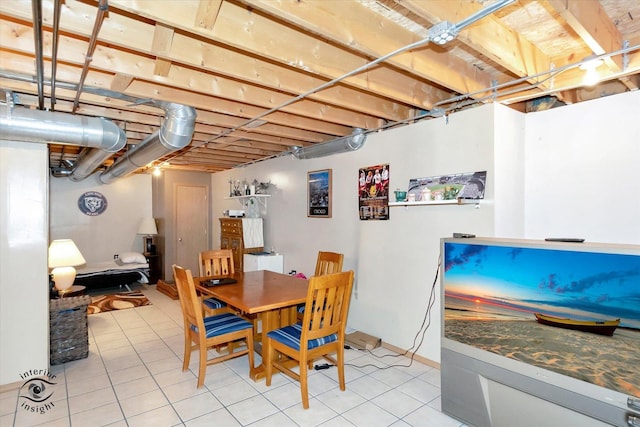 view of tiled dining area