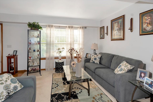 view of carpeted living room