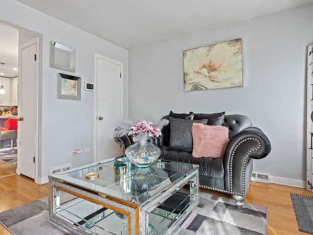 living room featuring hardwood / wood-style flooring