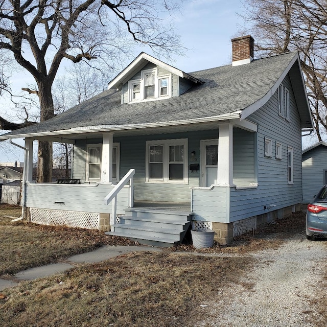 view of front of property with covered porch