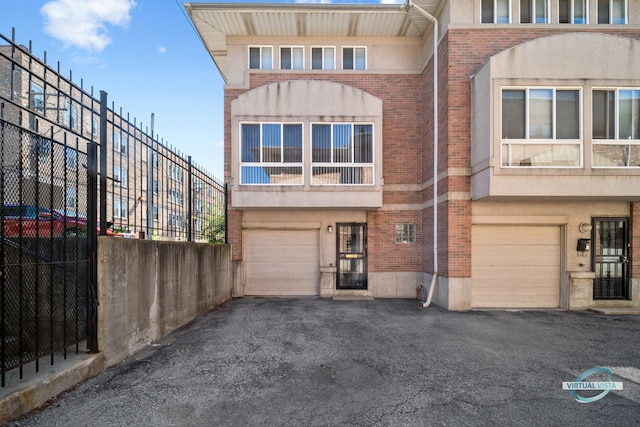 view of property with a garage