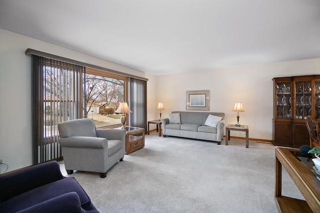 view of carpeted living room