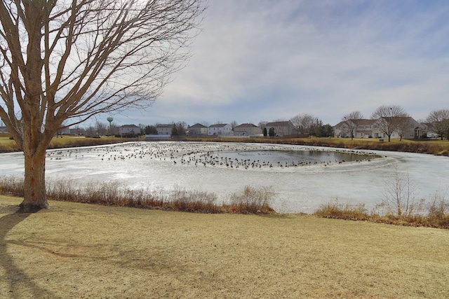 view of yard featuring a water view