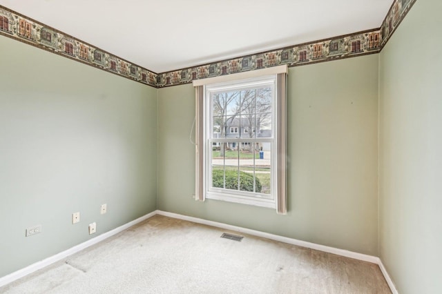 view of carpeted empty room