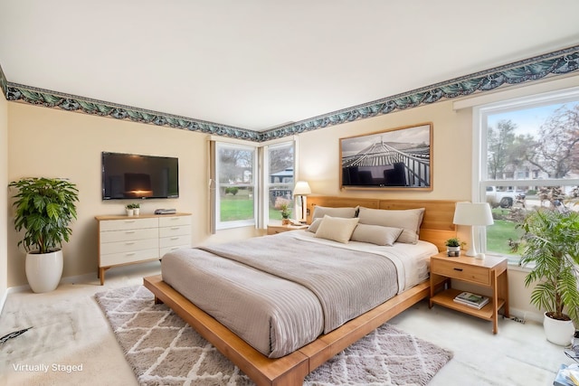 view of carpeted bedroom