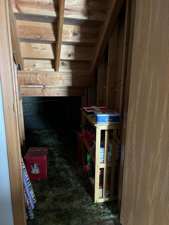 view of storage area