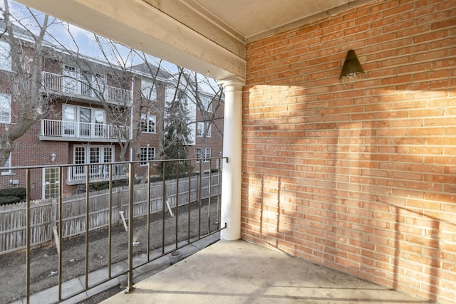 exterior space with a balcony