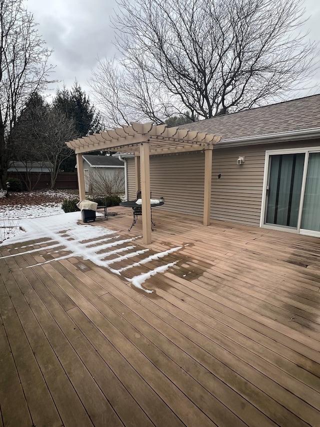 deck with a pergola