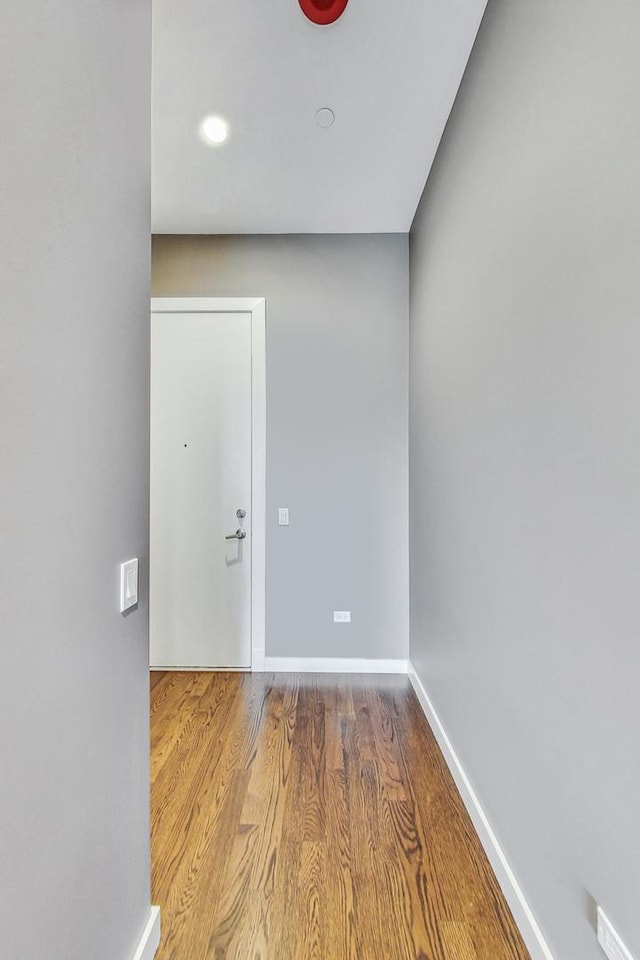 spare room featuring light hardwood / wood-style flooring