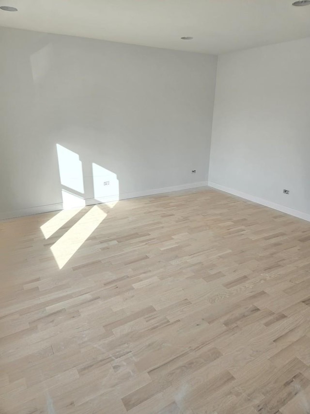 empty room featuring light hardwood / wood-style flooring