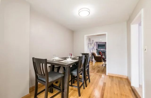 dining room featuring light hardwood / wood-style floors