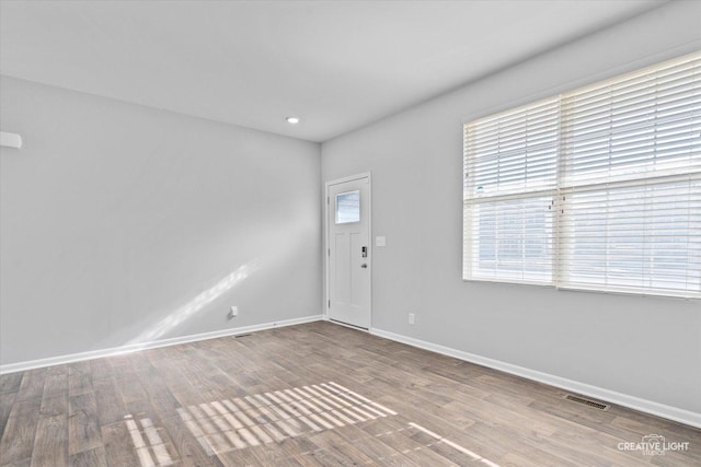 interior space featuring hardwood / wood-style floors