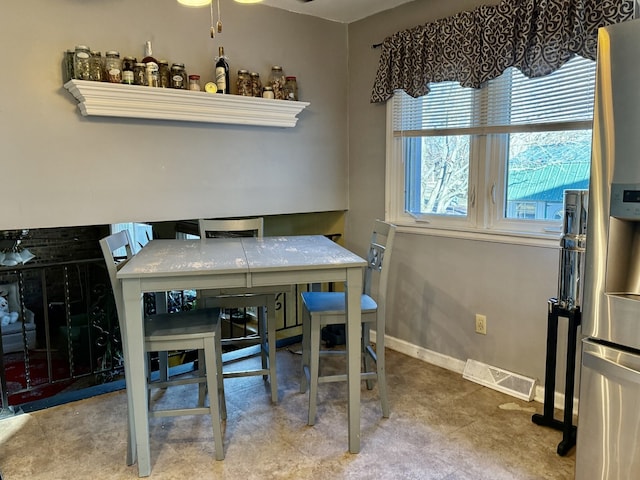 view of dining area