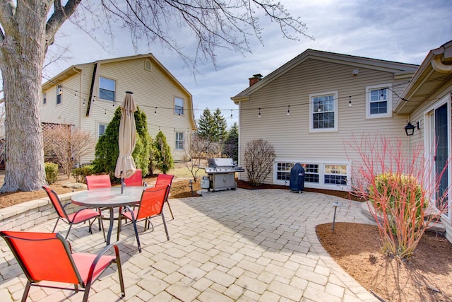 view of patio / terrace with grilling area and outdoor dining space