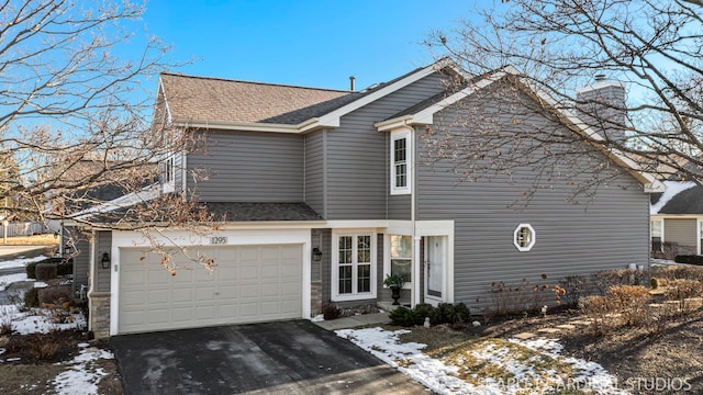 view of front of home featuring a garage