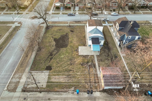 drone / aerial view with a residential view