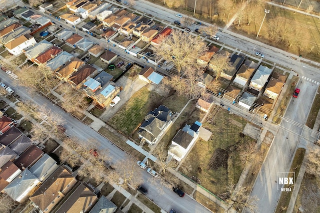 drone / aerial view featuring a residential view