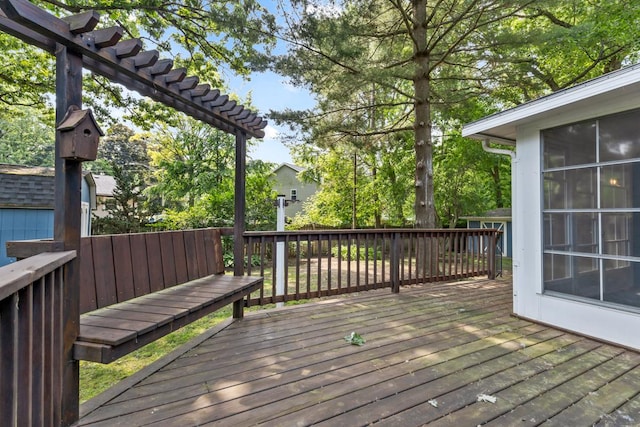 665 S Circle Ave, Port Barrington, IL 60010 - view of wooden terrace