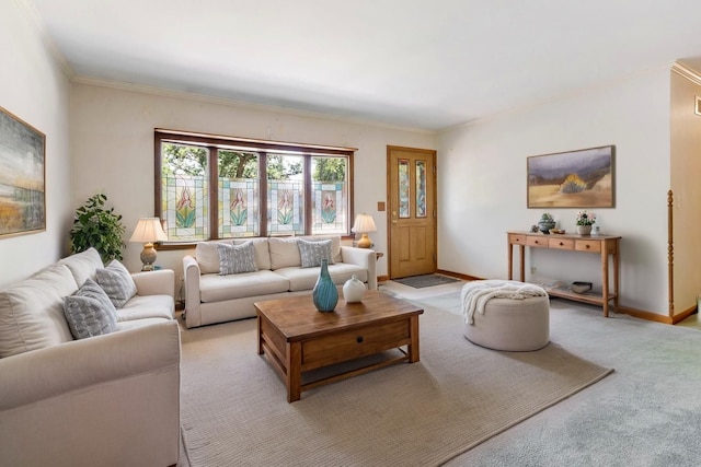 665 S Circle Ave, Port Barrington, IL 60010 - living room with crown molding and light carpet