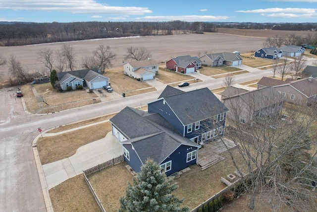 aerial view with a residential view