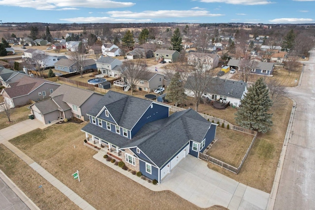 bird's eye view featuring a residential view