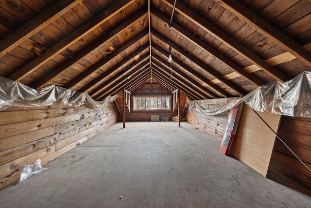 view of attic