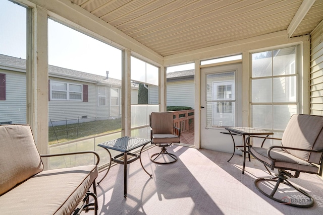 view of sunroom / solarium