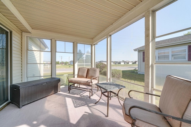 view of sunroom