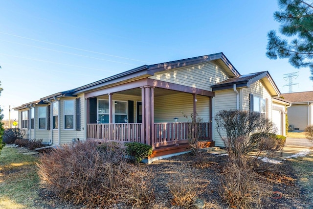 view of front of home with a porch