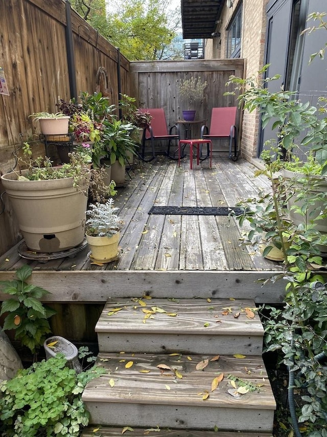 view of wooden terrace