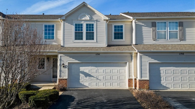 view of property featuring a garage