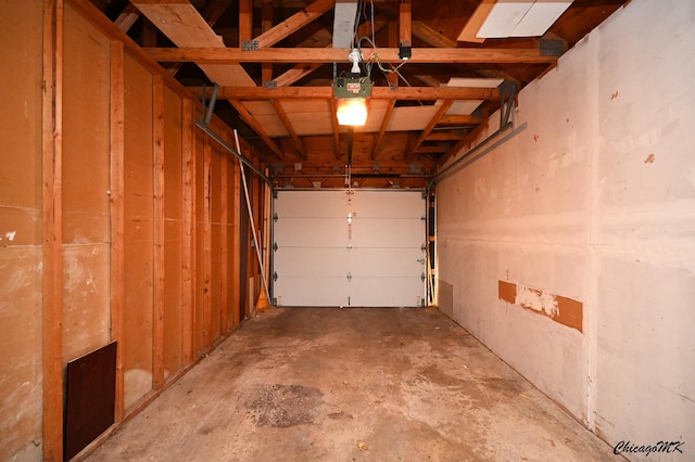 garage featuring a garage door opener