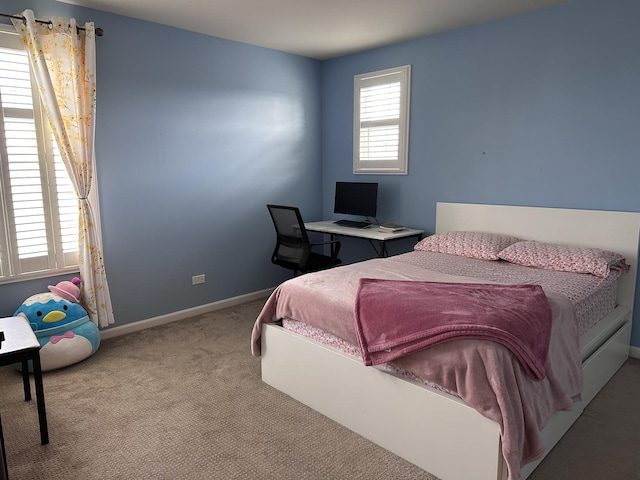 view of carpeted bedroom